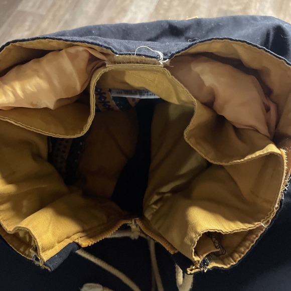 Misty Valley Vintage 80s/90s Abstract Puffer Jacket Women's MEDIUM Black Aztec - Picture 9 of 12